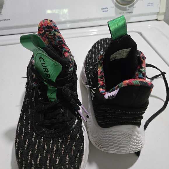 Under Armour Black and Multicolor Kids' Sneakers - Picture 2 of 3